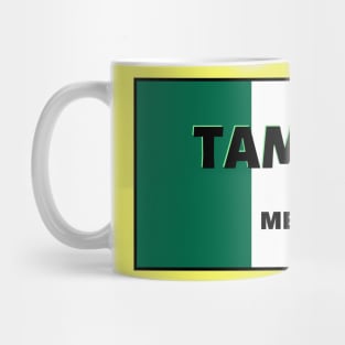 Tampico City in Mexican Flag Colors Mug